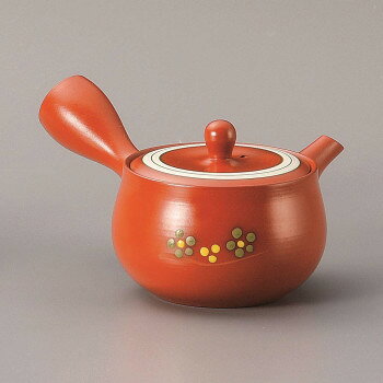 Tea-Utensils - 富仙朱泥花型ライン小花急須 360cc Y-505
