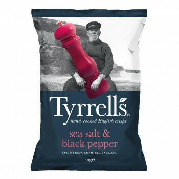 Senbei - Tyrrell's ティレル ポテトチップス シーソルト＆ブラックペッパー 40g 12入 輸入菓子