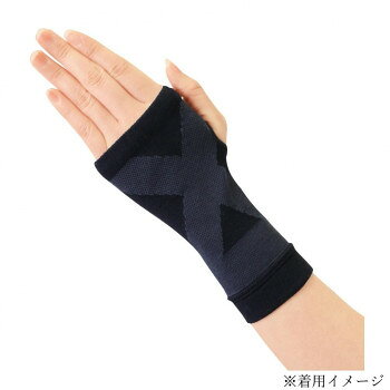 ■北海道・沖縄・離島へのお届けは別途送料を請求させていただきます。 ■製品の仕様・画像・パッケージは、変更される場合があります。 ■当店では在庫をメーカーと共有しており、商品によっては欠品の場合がございます。 　万一、ご注文頂きました商品が欠品の場合はご連絡させていただきます。 ■ご注文確定後のキャンセル不可です。 ■ラッピング（包装）対応不可です。薄さと固定力を兼ね備えた高機能サポーター。テーピング編みで効率的に関節を固定します。 汗・ムレを軽減し通年つかえるサポーターです。※洗うときは必ずプリント面を内側にして洗ってください。着用に伴いプリントが割れたり、薄れたりしますが効果に変わりはございません。※製品は丁寧に縫製・カットをしていますが、デリケートな素材のため摩擦や引掛けにご注意ください。※モニターの発色具合によって色が実際のものと相違する場合がございますサイズF(手首周り約13〜23cm)個装サイズ：23×11.5×1cm重量個装重量：25g素材・材質綿、レーヨン、ナイロン、ポリエステル、ポリウレタン生産国日本 広告文責（ホライズン・03-5843-9512)fk094igrjs