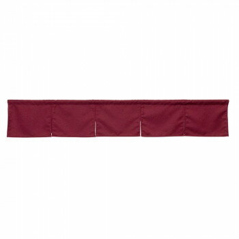 Short Split Curtains - カウンターのれん　ワインレッド防炎タイプ　W1750×H300mm　42062