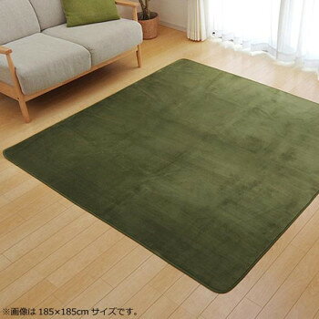 Door Mats - ラグ カーペット 『ピオニー』 グリーン 約185×185cm (ホットカーペット対応) 9810245