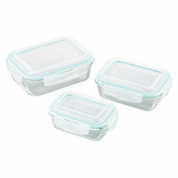 Spice Containers - オーブンレンジ対応耐熱ガラス保存容器3pcs SJ2541 5157-498