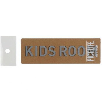 ハイロジック　24793　表札　プレート　PICT LIFE. KIDS ROOM グレー 1枚入
