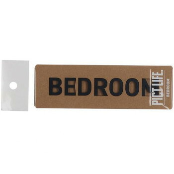 ハイロジック　24795　表札　プレート　PICT LIFE. BEDROOM 黒 1枚入