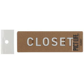 ハイロジック　24797　表札　プレート　PICT LIFE. CLOSET 白 1枚入