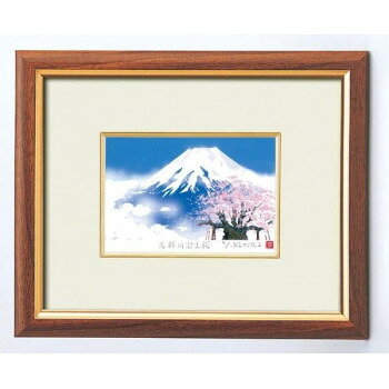 吉岡浩太郎絵画額(スタンド付)　白富士桜・214016