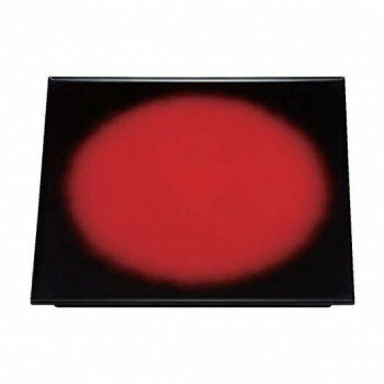 Trays - 福井クラフト　尺1角折敷朱黒ボカシ毘沙門天塗/裏黒塗 90034748
