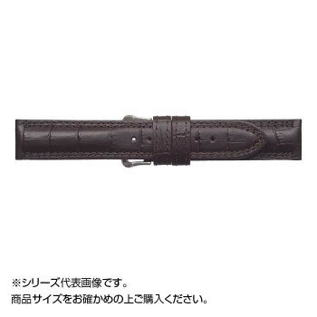 Ladies - MIMOSA(ミモザ) 時計バンド IT型押ワニ 18mm ダークブラウン (美錠:銀) CIT-B18