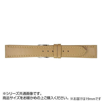 Watch Band, Belt - MIMOSA(ミモザ) 時計バンド Eカーフ 19mm キャメル (美錠:銀) CE-CM19