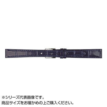Antiques - MIMOSA(ミモザ) 時計バンド P型押ワニ 9mm ネイビー (美錠:銀) CP-N9