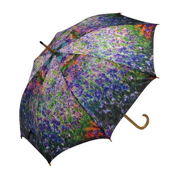 Umbrella - ユーパワー 名画木製ジャンプ傘 モネ「モネのアイリスガーデン」 AU-02216