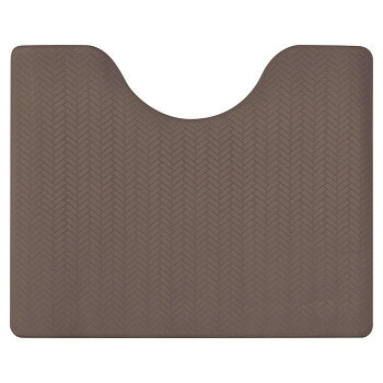 ズボラ 拭ける トイレ足元マット ミニ ブラウン 約40×50×0.5cm　ヨコズナクリエー...