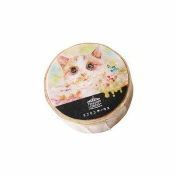 とことこサーカス マスキングテープ 猫/ネコ 「たべてないよ。」 3個セット ST-MT-015