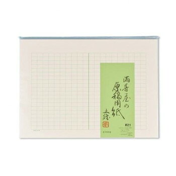 満寿屋の原稿用紙 デラックス紙 ほぼB4判 400字詰め グリーン罫線 5冊セット No.21