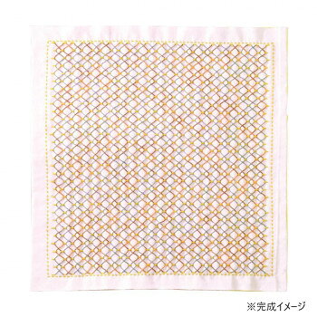 オリムパス 刺し子キット くぐり刺しの布こもの 雫 (白) SK-380