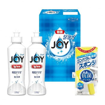 ■北海道・沖縄・離島へのお届けは別途送料を請求させていただきます。 ■製品の仕様・画像・パッケージは、変更される場合があります。 ■当店では在庫をメーカーと共有しており、商品によっては欠品の場合がございます。 　万一、ご注文頂きました商品が欠品の場合はご連絡させていただきます。 ■ご注文確定後のキャンセル不可です。 ■ラッピング（包装）対応不可です。ダブル除菌のジョイと抗菌効果のあるスポンジをセットしました。サイズ個装サイズ：11×8×18cm重量個装重量：470gセット内容除菌ジョイ(170ml)×2本・コンパクトスポンジ1個生産国日本 広告文責（ホライズン・03-5843-9512)fk094igrjs