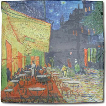 名画スカーフ ゴッホ「夜のカフェテラス」 AS-01006