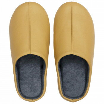 FAS project THE HOTELISH チャールススリッパ レザー調 イエロー L NWT-00710