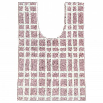 Toilet Mats - オカトー ナチュラル トイレマット 105×70cm チェックピンク