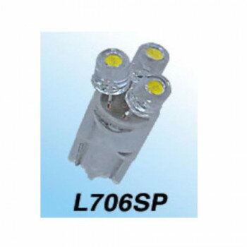 M＆Hマツシマ Lビーム(1個) 12v ウエッジ中 ホワイト 3LED 拡散タイプ L706SP WH