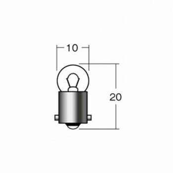 Light Valves - M＆Hマツシマ　白熱電球(1個入) 6v3w G10 BA9S イエロー 1P7103 YE
