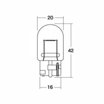 Light Valves - M＆Hマツシマ　白熱電球(2個入) 12v21w T20WB 大　AWB54