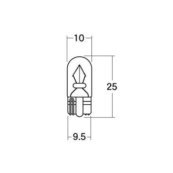 M＆Hマツシマ 白熱電球(2個入) 12v3.4w T10WB 中 ブルー AWB12 BL