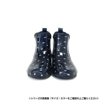 阪神素地 LB8307 婦人ガーデニングショートレインブーツ M チェックブラック 3