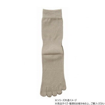 神戸生絲　紳士5本指ソックス24-26cm 5190 グレー