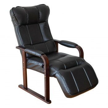 Reclining Chairs - 木製肘付リクライニングチェア オットマン付 SWO248GN