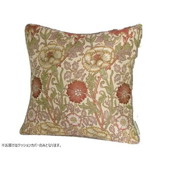 川島織物セルコン　Morris Design Studio　ピンクアンドローズ　背当クッションカバー　45×45cm　LL1718　P・ピンク