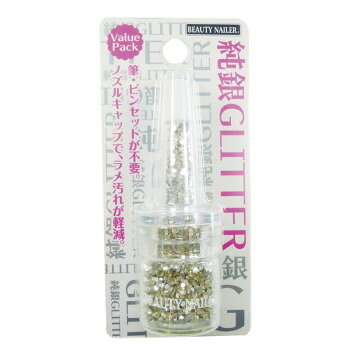 ■北海道・沖縄・離島へのお届けは別途送料を請求させていただきます。 ■製品の仕様・画像・パッケージは、変更される場合があります。 ■当店では在庫をメーカーと共有しており、商品によっては欠品の場合がございます。 　万一、ご注文頂きました商品が欠品の場合はご連絡させていただきます。 ■ご注文確定後のキャンセル不可です。 ■ラッピング（包装）対応不可です。筆もピンセットもいらないラメグリッターです。ノズルキャップなので汚れも軽減。※モニターの設定などにより、実際の商品と色味や素材の見え方が異なる場合がございます。あらかじめご了承ください。商品区分雑貨サイズグリッターサイズ:Φ1mm個装サイズ：4.6×9.8×2.4cm重量個装重量：16g素材・材質PET仕様カラー:シルバー生産国日本 広告文責（ホライズン・03-5843-9512)fk094igrjs