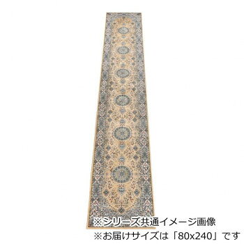 樂天商城 - ロイヤル ベルギー製モケット織り 廊下敷 ベージュ 80x240cm R1487624BE