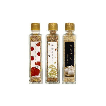 みなり (角瓶)トマトふりかけ60g・雑穀ふりかけ70g・にんにくふりかけ40g　各10個セット aline-10662026 aline パッケージ画像