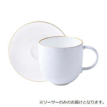 ■北海道・沖縄・離島へのお届けは別途送料を請求させていただきます。 ■製品の仕様・画像・パッケージは、変更される場合があります。 ■当店では在庫をメーカーと共有しており、商品によっては欠品の場合がございます。 　万一、ご注文頂きました商品が欠品の場合はご連絡させていただきます。 ■ご注文確定後のキャンセル不可です。 ■ラッピング（包装）対応不可です。縁に金加飾が施され、洗練された印象の14cmソーサーです。別売りの15201-2305ティーカップ(260cc)、15201-3290マグ(340cc)のソーサーとしてお使いいただけます。豪華な金色の縁取りが、より洗練された印象を与えます。 真っ白なボーンチャイナに映える華やかな金が、食事の場をより楽しく華やかなものに変えるでしょう。サイズ直径143×高さ18mm個装サイズ：16×16×2cm重量個装重量：100g素材・材質ファインボーンチャイナ仕様電子レンジ:不可食洗機:可オーブン:不可生産国日本 広告文責（ホライズン・03-5843-9512)fk094igrjs