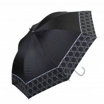 Rakuten - 藤田屋 晴雨兼用長傘ショート 50cm 晴雨兼用ショート サークル ブラック SS-2555(KT)