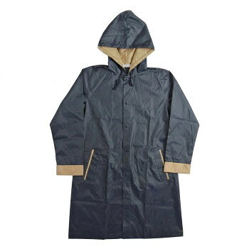 ■北海道・沖縄・離島へのお届けは別途送料を請求させていただきます。 ■製品の仕様・画像・パッケージは、変更される場合があります。 ■当店では在庫をメーカーと共有しており、商品によっては欠品の場合がございます。 　万一、ご注文頂きました商品が欠品の場合はご連絡させていただきます。 ■ご注文確定後のキャンセル不可です。 ■ラッピング（包装）対応不可です。袖口など一部分のみバイカラーデザインのカジュアルレインコートです。生地は撥水性と質感に優れた「ポンジー生地」使用。携帯に便利な収納ポーチ付きです。サイズフリーサイズ個装サイズ：15×15×5cm重量個装重量：300g素材・材質生地:ポリエステル生産国中国 広告文責（ホライズン・03-5843-9512)fk094igrjs