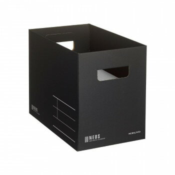 コクヨ 収納ボックス NEOS (Mサイズ) ブラック A4-NEMB-D