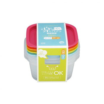 イノマタ化学 楽ちんパック スクエア 630ml 4色組