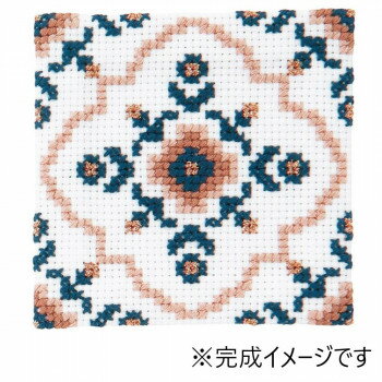 クロス・ステッチ コースター キット マイスタイル コーラルブーケ 9074