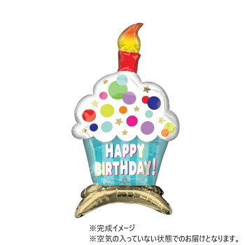 ■北海道・沖縄・離島へのお届けは別途送料を請求させていただきます。 ■製品の仕様・画像・パッケージは、変更される場合があります。 ■当店では在庫をメーカーと共有しており、商品によっては欠品の場合がございます。 　万一、ご注文頂きました商品が欠品の場合はご連絡させていただきます。 ■ご注文確定後のキャンセル不可です。 ■ラッピング（包装）対応不可です。さまざまなシーンでお楽しみいただけるバルーン。重りが入っていて、自立するタイプです。意外に小さいので、テーブルセンターピースでもOK。ポップでカラフルなカップケーキのバルーンは一味違ったシーンを彩ってくれます。※バルーンは温度変化の影響で膨張が生じますので、破損には十分にご注意ください。※生産上の原反ロットにより、色味が異なる場合があります。ご了承ください。※掲載画像のデザインや仕様は予告なく変更される場合がございます。※空気の入っていない状態でのお届けになります。サイズ35×53cm個装サイズ：30×20×4cm重量個装重量：100g仕様エア専用生産国中国 広告文責（ホライズン・03-5843-9512)fk094igrjs