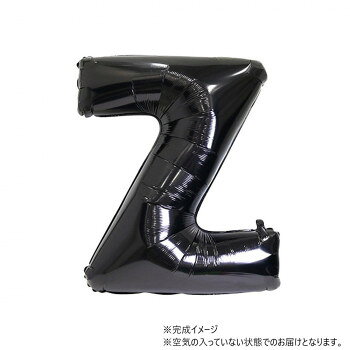 34インチレターバルーン　ブラック　イニシャル（　Z　）BLT03927 風船 バルーン
