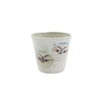 M1607 ロックカップ Couple Cats White 和食器
