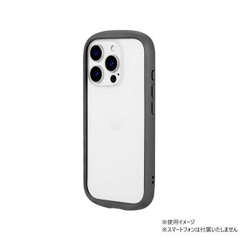 iPhone16 Pro　Cleary　耐衝撃ハイブリッドケース　ダークグレー　LN-IP24PLCGY