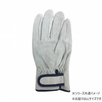 小野商事 エース 牛床革手袋 マジックテープ 内綿 LLサイズ AG442