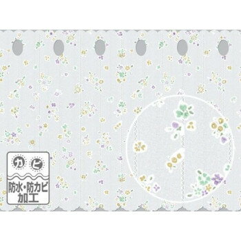 Other - 新・防水防カビ　カフェカーテン　CFC-01　パープル(0.15mm厚)　45cm丈×100cm