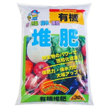 ■北海道・沖縄・離島へのお届けは別途送料を請求させていただきます。 ■製品の仕様・画像・パッケージは、変更される場合があります。 ■当店では在庫をメーカーと共有しており、商品によっては欠品の場合がございます。 　万一、ご注文頂きました商品が欠品の場合はご連絡させていただきます。 ■ご注文確定後のキャンセル不可です。 ■ラッピング（包装）対応不可です。牛糞堆肥とバーク堆肥をベースに仕上げた有機質100%の特殊肥料です。安心して使えます。【使い方】草花・野菜の培養土、果樹花木・庭木の土に全体の約20%位を良く混ぜ込んで使います。※梱包時 破損防止のため別商品の袋を再利用し梱包することがございます。※離島への配送はお受けできません。サイズ65×44×12cm個装サイズ：65×44×24cm重量個装重量：23400g仕様内容量:30L生産国日本 広告文責（ホライズン・03-5843-9512)fk094igrjs