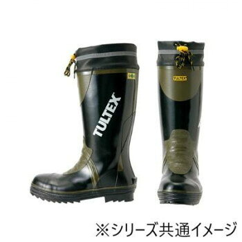 アイトス　4703 安全ゴム長靴(糸入り) ブラック×OD 24.5cm