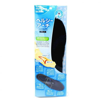 コロンブス フットソリューション ヘルシーアーチプレミアム 1足分(2枚入り) 男性用　ブラック・M(25.0〜25.5cm)