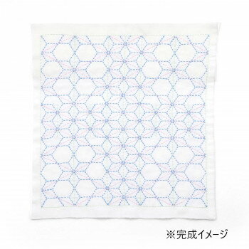Patchwork Kits - 刺し子の花ふきんキット 和(Nagomi) 麻の葉(Asanoha) SK462